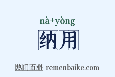 纳用是什么意思的图片